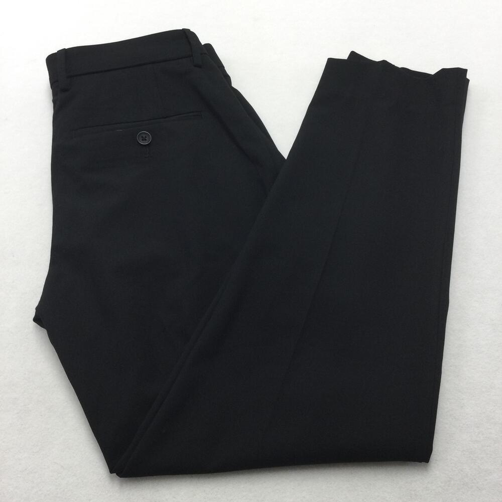 J.M. Haggar Pants Mens 29x30 Black Slim Fit Stretch Flat Front Dress Slacks